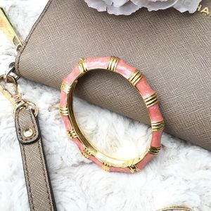 Kenneth Jay Lane stamped gold bangle